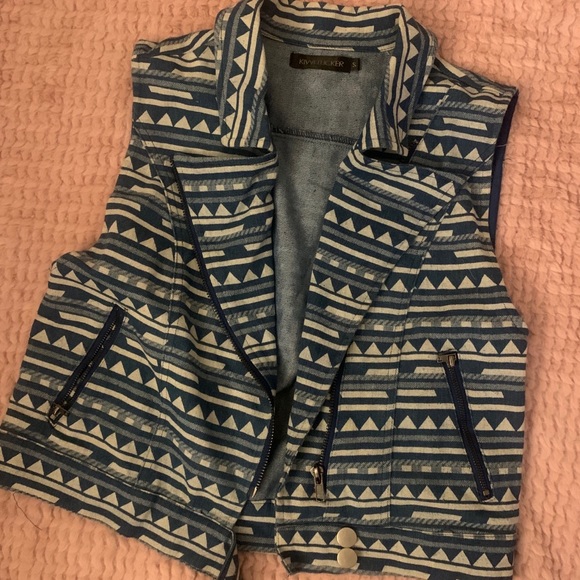 Kiwi Tucker Denim Motto-Style Vest (from LF) - Picture 2 of 6